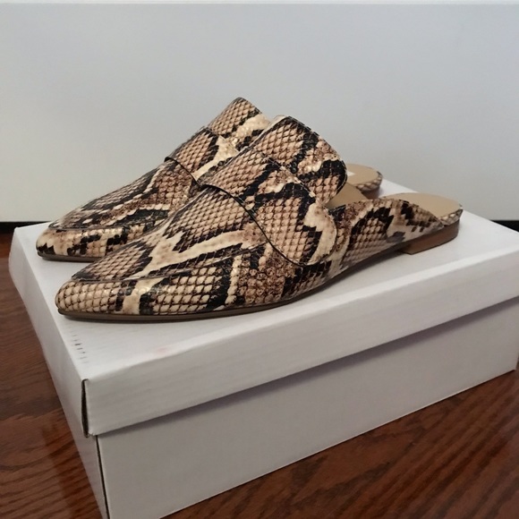 En Thread leather mule snake print loafers - Picture 2 of 2